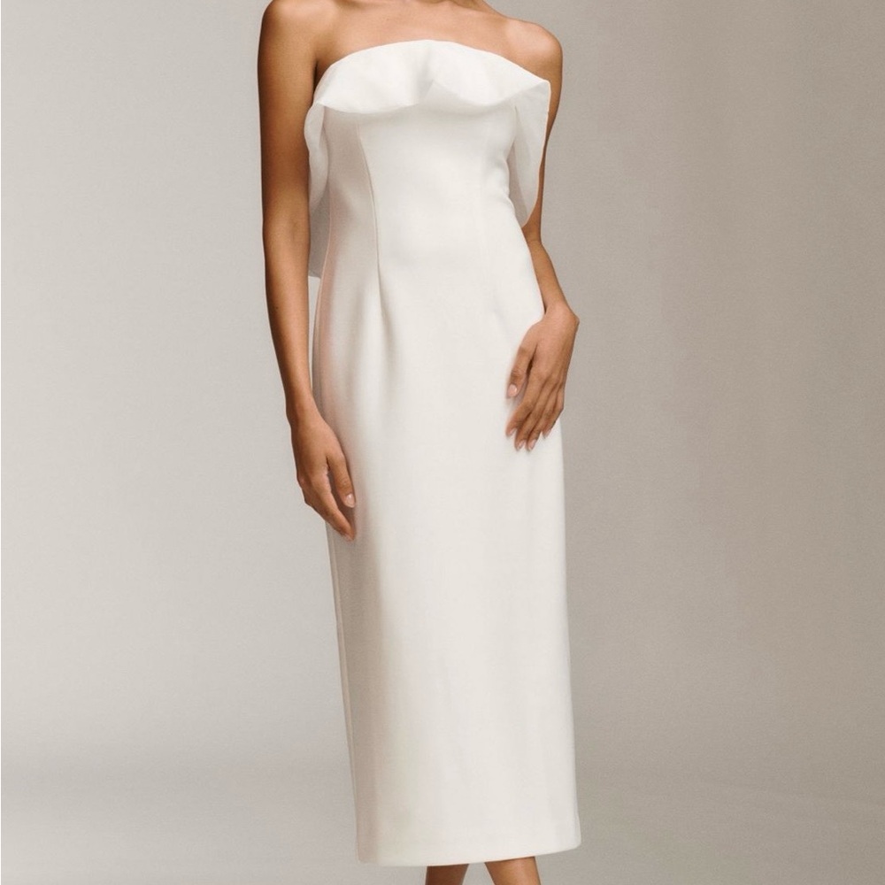 Anthropologie Strapless White Dress